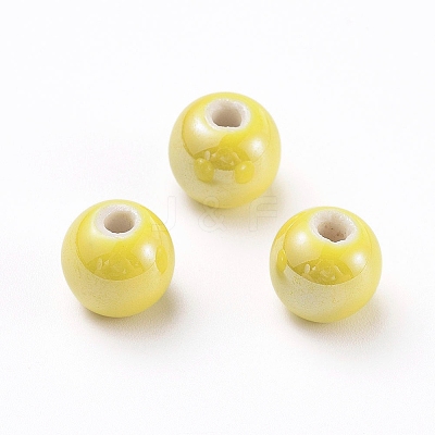 Glazed Porcelain Beads PORC-D001-12mm-16-1