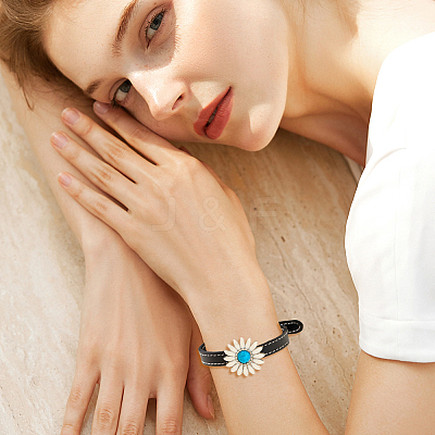Leather Cord Bracelets BJEW-CL0001-44A-1