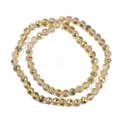Transparent Electroplate Glass Beads Strands EGLA-N002-34C-C23-1