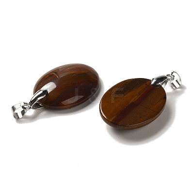 Natural Tiger Iron Pendants G-Z055-03P-21-1