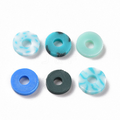 Handmade Polymer Clay Beads Strands CLAY-R089-6mm-T02B-1
