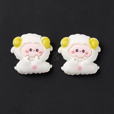 Opaque Resin Cabochons X-RESI-G031-09-1