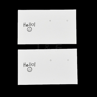 Smiling Face Paper Earrings Necklace Display Cards FIND-T072-01C-04-1