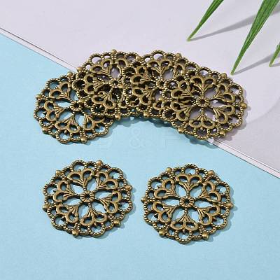 Tibetan Style Filigree Joiners Links TIBE-A11623-AB-FF-1