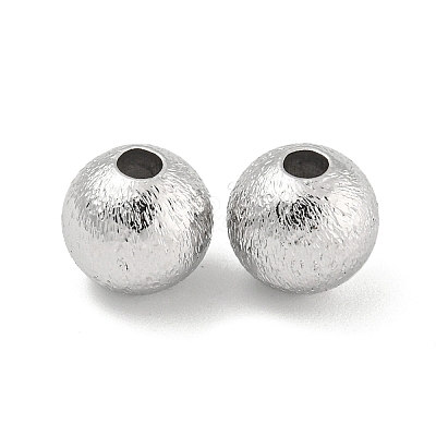 Brass Textured Beads KK-P258-05B-P-1