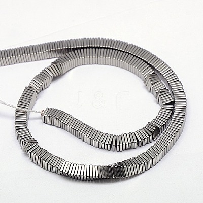 Electroplate Non-magnetic Synthetic Hematite Heishi Beads Strands X-G-J171A-4x4mm-02-1