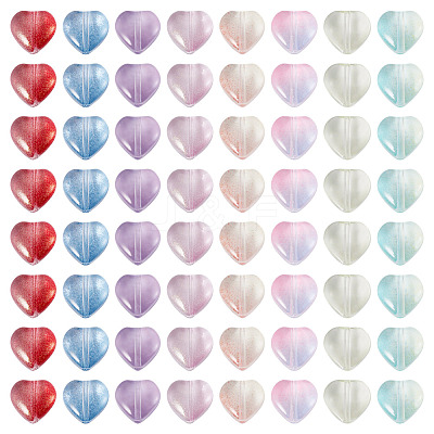 80Pcs 8 Colors Handmade Lampwork Beads LAMP-TA0002-53-1