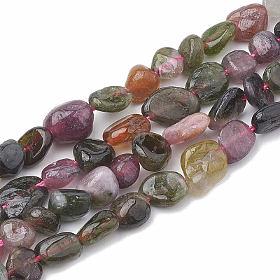 Natural Multicolor Tourmaline Beads Strands G-S331-6x8-008-1