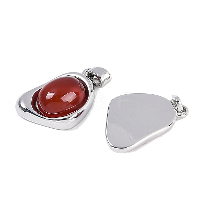 Natural Carnelian(Dyed & Heated) Pendants KK-U043-52P-02-1