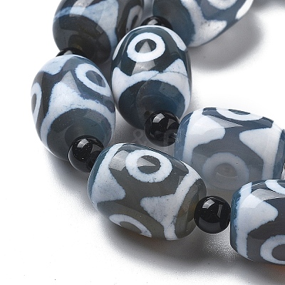 Tibetan Style dZi Beads Strands G-NH0037-C08-02-1