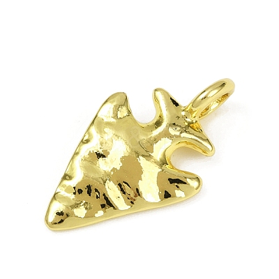 Textured Brass Pendants KK-M322-18G-1