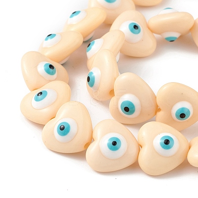 Evil Eye Resin Beads Strands RESI-F040-01E-1