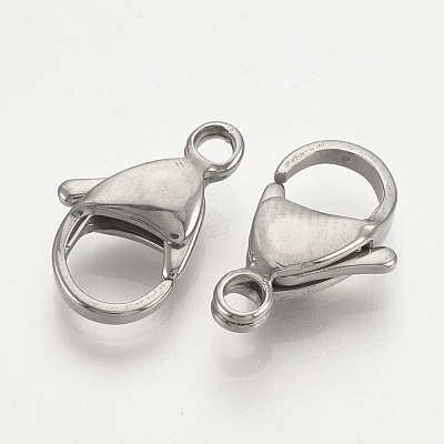 Tarnish Resistant 304 Stainless Steel Lobster Claw Clasps STAS-T029-9-1
