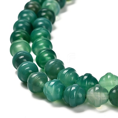 Natural Green Onyx Agate(Dyed & Heated) Beads Strands G-G203-02C-1