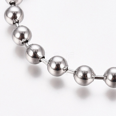 Tarnish Resistant 304 Stainless Steel Ball Chain Bracelets BJEW-G628-09P-1