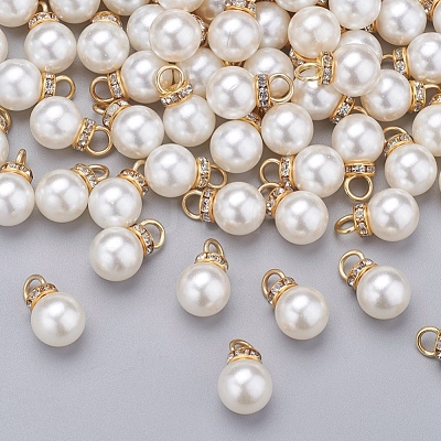 Acrylic Pearl Pendants IFIN-I031-02A-G-1