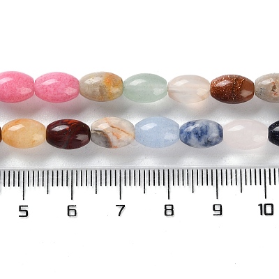 Natural & Synthetic Mixed Gemstone Beads Strands G-I369-B02-01-1