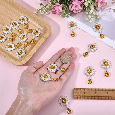 16Pcs Alloy Rhinestone Cabochons ALRI-FG0001-05E-1