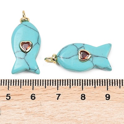 Synthetic Turquoise Pendants X-G-Z134-06G-03-1