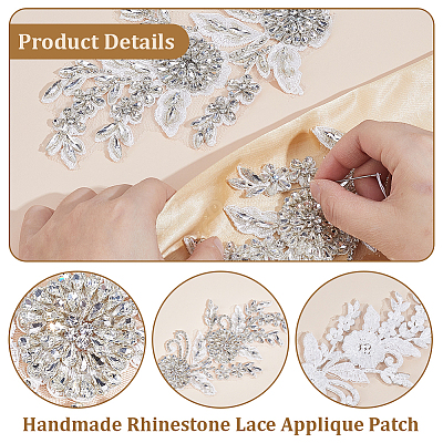 Polyester with Glass Rhinestone Sewing Decorate DIY-WH20032-138A-1