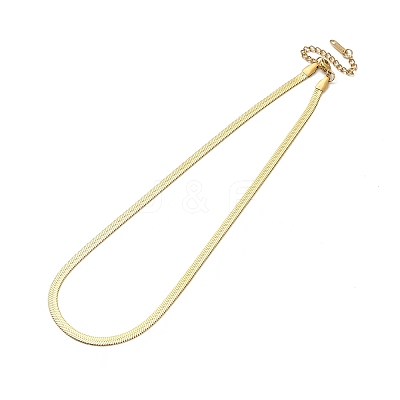 Ion Plating(IP) 304 Stainless Steel Herringbone Chain Necklace for Men Women NJEW-E076-03C-G-1