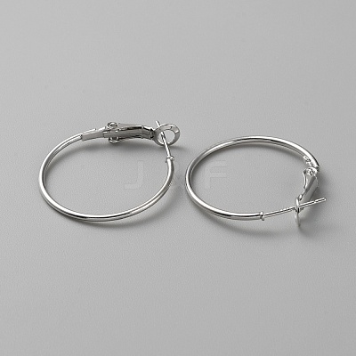 Brass Hoop Earring Findings FIND-WH0110-742A-P-1