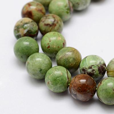 Natural Green Opal Beads Strands G-K209-04B-10mm-1