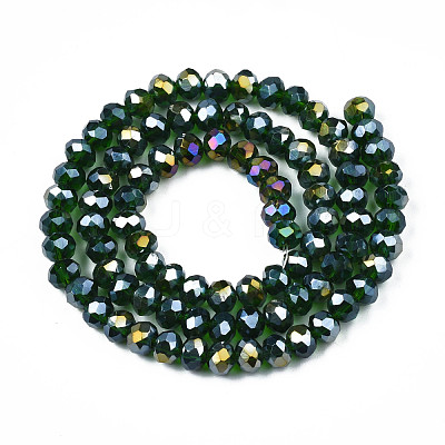 Electroplate Glass Beads Strands EGLA-A034-T6mm-B28-1