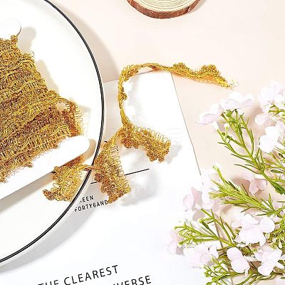 Metallic Lace Trim OCOR-WH0058-01G-1