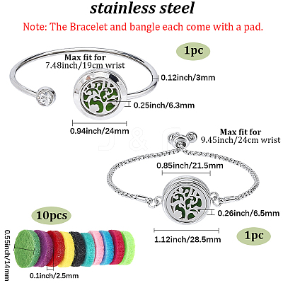 1Pc Stainless Steel Open Cuff Bangles BJEW-SC0001-55B-1
