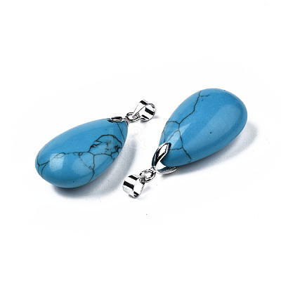 Synthetic Turquoise Pendants G-S243-13-1