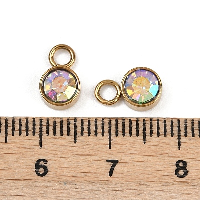 Ion Plating(IP) Glass Rhinestone Charms STAS-F189-B13-1