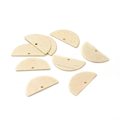 Brass Semi Circle Pendant X-KK-G331-58G-NF-1