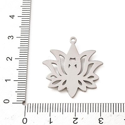 Chakra 304 Stainless Steel Rhinestone Pendants RB-CBA27F2-01P-1