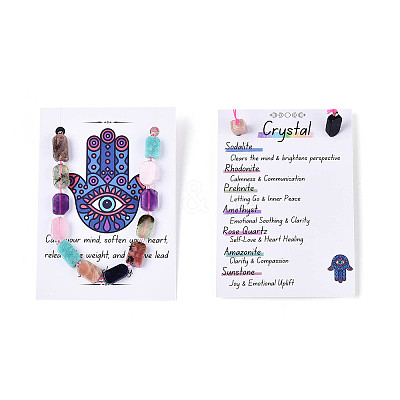 Natural Sodalite & Rhodonite & Prehnite & Amethyst & Rose Quartz & Flower Amazonite & Sunstone Beads Strands G-N358-02A-01-1