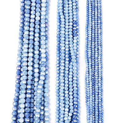 Anti-Tarnish Electroplate Glass Beads Strands EGLA-ZX010-4mm-09-1