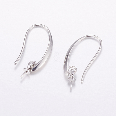Brass Earring Hooks KK-F714-03P-1