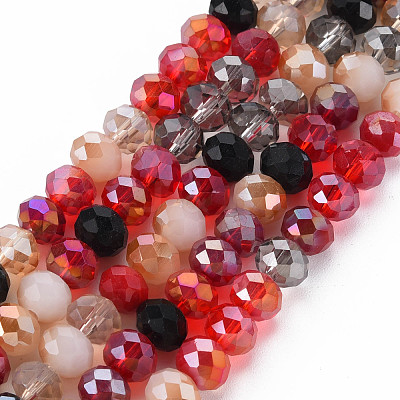 Electroplate Glass Beads Strands EGLA-S194-18D-1