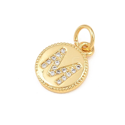 Brass Micro Pave Clear Cubic Zirconia Charms CU-CBA56CE-12G-M-1