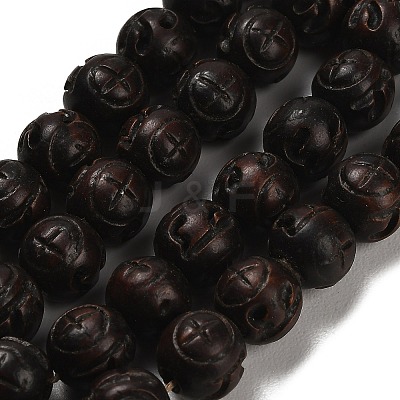 Carved Jujube Wood Beads WD-CBAC5FE-01-1