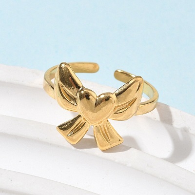 304 Stainless Steel Cuff Rings RJEW-P150-10G-1