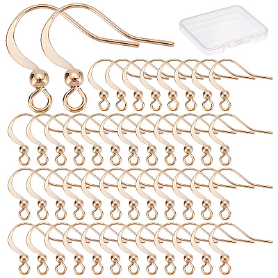 100Pcs Long-Lasting Plated Brass French Earring Hooks KK-CN0001-80-1
