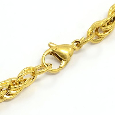 Fashionable 304 Stainless Steel Rope Chain Bracelet Making X-STAS-A028-B054G-1