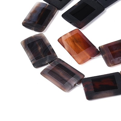 Dyed Natural Agate Beads Strands G-T144-25B-03-1