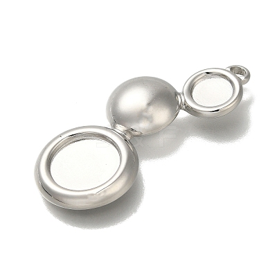 304 Stainless Steel Cabochon Settings for Enamel STAS-U031-04P-1