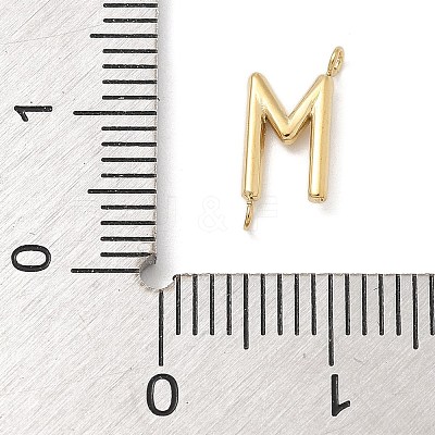 304 Stainless Steel Letter Connector Charms STAS-M108-01G-13-1