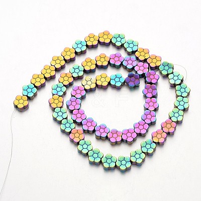 Electroplate Non-magnetic Synthetic Hematite Beads Strands G-F300-07-02-1