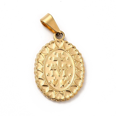 PVD Vacuum Plating 201 Stainless Steel Pendants STAS-P314-16G-1
