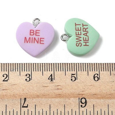Opaque Resin Pendants RESI-Z038-15P-1