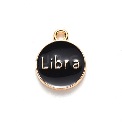 Alloy Enamel Pendants X-ENAM-S124-01A-08K-1